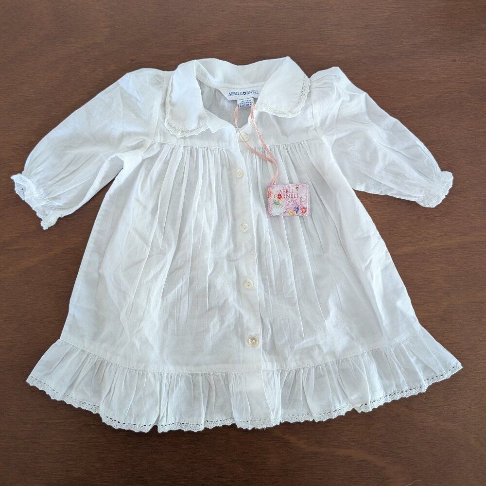 NWT April Cornell Chrissy Baby Petticoat Dress, Size 6-12mo